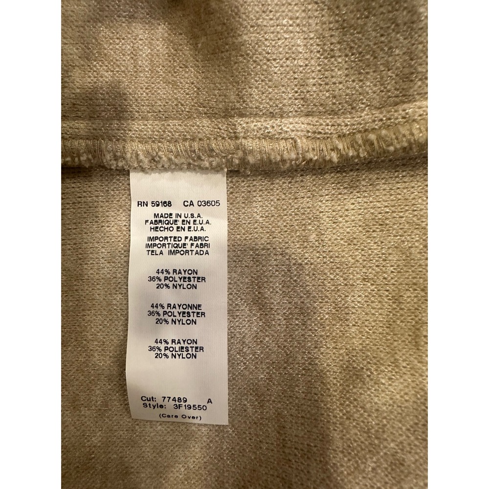 Fifteen Twenty Womens Cardigan Sweater Oatmeal Large Coastal Loungewear Cozycore - Picture 4 of 5
